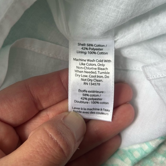 Girls Vineyard Vines Woven Tie Back Dress Size 16 - Picture 7 of 9